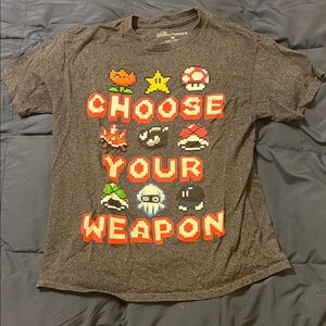 Nintendo Kids Charcoal 'Choose Your Weapon' T-Shirt